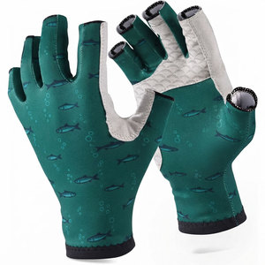 Gants de pêche unisexes à doigts ouverts avec impression par sublimation personnalisée, faciles à enfiler, légers et écologiques - Product Image 1