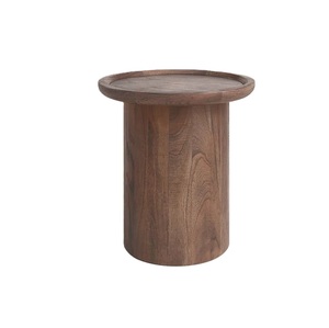 Mesa de Centro Moderna de Madera con Base Cónica, Mueble Hecho a Mano para Sala de Estar Estilo Mid-Century, Mesa Auxiliar Vintage Decorativa - Product Image 5