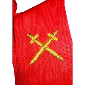 Custom Royal Arch Masonic Sash | Handmade Embroidery with Gold Fringe | Freemason Regalia Manufacturer from Pakistan - Product Image 2