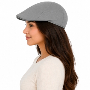 Unisex Beret <b>Flat</b> <b>Hat</b> Newsboy Style Soft Cotton Classic Casual Minimal Fashion Comfortable Headwear Clean Look Daily Wear Simple - Product Image 3