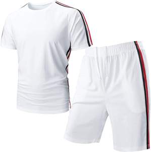 New Arrival Popular Fashion Style Men's <b>Top</b> and Shorts Set 100% Cotton High Quality T-Shirt and Short Set for Men's OEM Services - Product Image 2