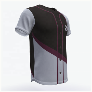 Maillots de baseball d'été personnalisés de haute qualité, respirants et à séchage rapide, uniformes d'équipe en gros, chemises de sport personnalisées, fabrication en usine, manches courtes - Product Image 2