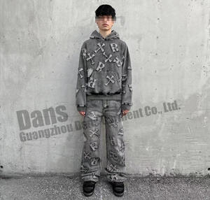 Sweat à capuche streetwear urbain avec strass, pull scintillant en cristal, sweat-shirt décontracté, mode unisexe - Product Image 3