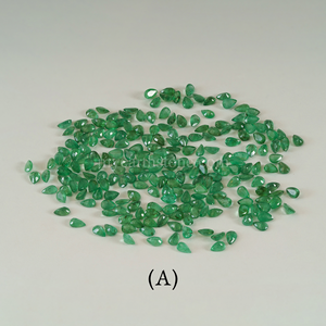 Émeraude naturelle (bonne couleur) 6x4mm, taille poire, pierres précieuses en vrac pour la création de bijoux - Product Image 2
