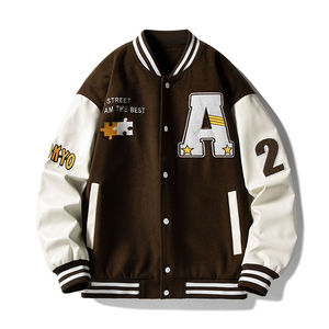Chaqueta Varsity de Invierno para Hombre, Chaqueta de Béisbol Premium con Letras Bordadas, Mezcla de Lana, Logotipo Personalizado, Ropa Exterior con Diseño Personalizado, Impresión OEM - Product Image 3