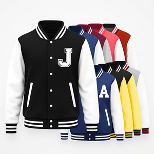 Chaqueta Varsity Personalizada para Hombre, Chaqueta de Béisbol de Invierno Cálida con Mangas de Cuero y Logotipo Bordado - Product Image 5