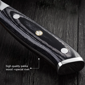 Couteau de Chef Professionnel 2026 en Acier Carbone Élevé, Tranchant comme un Rasoir, Manche en Bois Naturel, Fournisseur d'Usine - Product Image 2