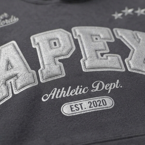 Sudadera con Capucha Oversize Gris para Hombre, Bordada, Estilo Urbano, Sudadera de Forro Polar Personalizada, Ropa OEM - Product Image 6