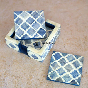 ที่รองแก้วลายฝังกระดูกสุดหรู ของตกแต่งโต๊ะระดับพรีเมียม Tradebyd - Product Image 4