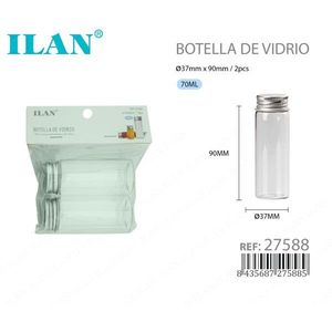 Bottiglia in Vetro con Tappo in Alluminio 37mm X 90mm 70Ml per Conservazione - Product Image 1