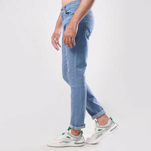 Jeans de Mezclilla Azul para Hombre, Uso Diario, Corte Cómodo, Lavado Vintage, Rectos, Transpirables, Diseño Moderno para Verano e Invierno - Product Image 2