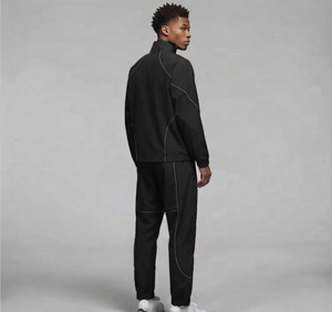 Custom <b>Reflective</b> Zip Nylon Tracksuit, Lightweight Windproof <b>Jacket</b> & Nylon Sweatpants Men Windbreaker Jogger Set - Product Image 2