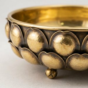 Antique Brass Lotus Silhouette Kamal Urli Handmade 13 cm Brass <b>Candle</b> Lantern Multi <b>Wick</b> for Home Decor Hotel Wedding Table Gift - Product Image 4