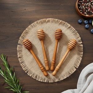 Teak Wood Eco-Friendly Honey Dipper & Stick with Mirror Polish | Long Handle for Camping Tea Coffee & Desserts - Product Image 5