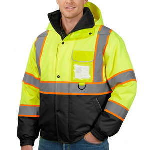 Chaquetas de Seguridad Reflectantes de Alta Visibilidad para Trabajo en Carreteras, Tráfico, Aeropuertos, Impermeables, para Hombre, Uniforme de Seguridad - Product Image 1