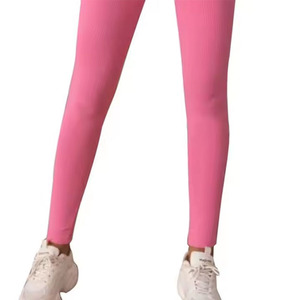 Combinaison longue en tricot rose pour femme, taille haute, fermeture éclair, coupe ajustée, couleur unie, tenue décontractée - Product Image 5