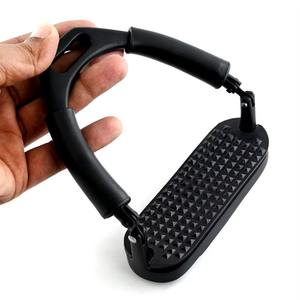 Estribos Premium para Montar a Caballo Estilo Western, 5 Pulgadas de Ancho, con Diseño Floral en Relieve, Cubiertos en Cuero Marrón, Estribos Resistentes para Equitación - Product Image 4