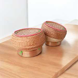 Cesta de bambú tejida a mano para arroz glutinoso, decoración de cocina tailandesa y laotiana, cesta de almacenamiento natural, proveedor ecológico - Product Image 3
