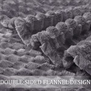 Extra Large Dark Grey Fleece <b>Throw</b> <b>Blanket</b> for <b>Couch</b> Soft Cozy Plush Sofa <b>Throws</b> All Seasons 50x70 All Seasons 50x70 - Product Image 4