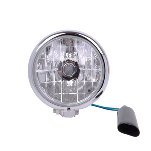 Phare avant de moto JY-18M2, style Bates classique, diamètre 5, 6V/12V, phare de remplacement, boîtier en fer et lentille en verre, Taïwan - Product Image 2