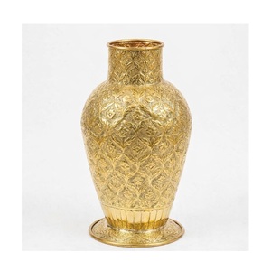 Vase à fleurs en métal avec finition martelée, vase décoratif moderne pour la décoration de la maison, salon, table à manger, bureau - Product Image 3