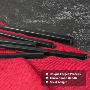 Couverts de luxe en acier inoxydable 304 noir 5 pcs - Product Image 2