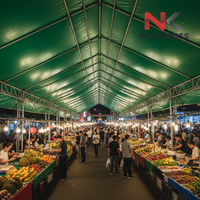 Bâche de marché nocturne de qualité commerciale, sur mesure, pour usage polyvalent