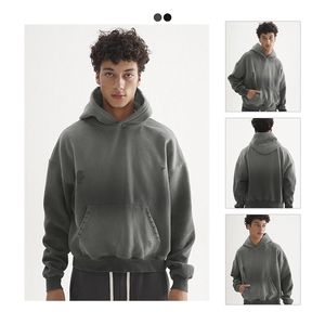 Sudadera con Capucha de Diseño Nuevo para Hombre, Estilo Urbano, Vintage, de Alta Calidad, Secada al Sol, 400GSM, Oversize, con Hombros Caídos - Product Image 2