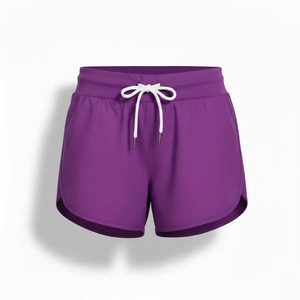 Pantalones Cortos Deportivos de Verano para Mujer 2026, Ligeros, Transpirables, para Gimnasio y Running, de Lona Tejida con Cintura Elástica y Borde Crudo - Product Image 3