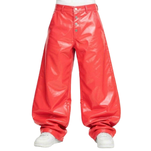 Pantalones de Cuero Negros Clásicos para Hombre, Cintura Baja, Elásticos, Ajustados, con Bolsillo, Traje de Discoteca, Ropa de Club Personalizada - Product Image 6