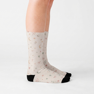 Chaussettes de sport et de fitness pour femmes, personnalisées, imprimées par sublimation, respirantes, extensibles, décontractées, vente en gros, fabricant OEM - Product Image 3
