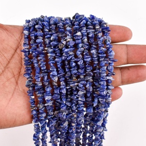 Cuentas de Sodalita Azul Natural en Forma de Virutas Sin Cortar, Piedras Preciosas Irregulares de 3-12mm, Piedras Sueltas para Fabricación de Joyería al por Mayor - Product Image 5