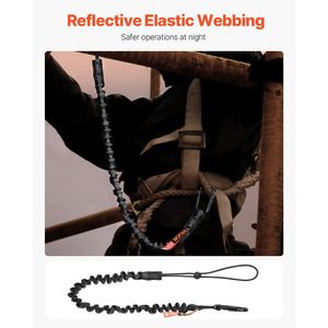 Lot de 5 cordons de sécurité pour outils, 36,61 po et 70,87 po, mousqueton rétractable en aluminium avec verrouillage à vis, laisse de sécurité pour outils - Product Image 5