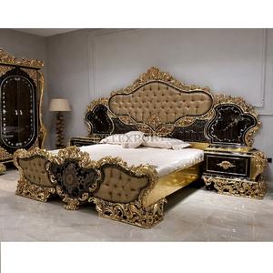Royal Look Maharaja Carved <b>Bed</b> & Side <b>Table</b> Queen Size Canopy <b>Bed</b> <b>for</b> Home Heavy Carved Teak Wood Canopy <b>Bed</b> - Product Image 1