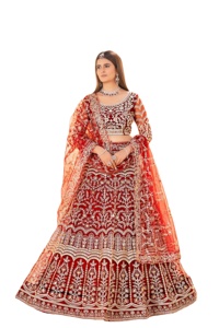 ชุดเลเฮนกา โจลี/ซัลวาร์ คามีซ สำหรับงานปาร์ตี้ ผู้หญิง ตกแต่งด้วยงานปักลายละเอียดและงานปักแบบซีเควนซ์ แห้งเร็ว ทรงหลวม - Product Image 2