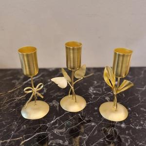 Porte-bougies en fer doré de style vintage pour centre de table de mariage, décoration intérieure, design classique, support à bougies - Product Image 5