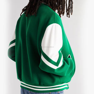 แจ็กเก็ตขนสัตว์แขนเสื้อเบสบอลแบบปักลายสำหรับฤดูหนาว - Product Image 4