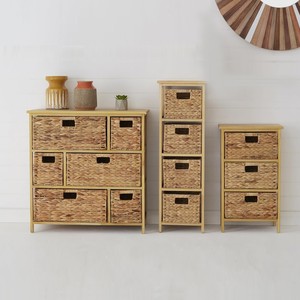 Cómoda de madera con cestas de jacinto de agua para almacenamiento, mueble para el hogar hecho en Vietnam - Product Image 4