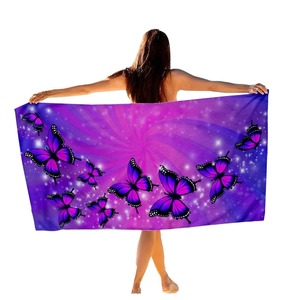Serviette de plage en coton surdimensionnée, légère, sans sable, super absorbante, style été, personnalisée - Product Image 1
