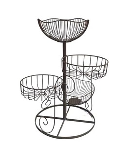 Handmade Factory Direct India Wholesale Premium Quality Stylish Metal Wire Fruit <b>Basket</b> Silvedr Plated for Kitchen Dining <b>Table</b> - Product Image 6