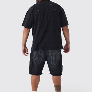 T-shirt Homme Anti-rides Effet Vieilli Qualité Supérieure Vêtement Décontracté Nouveaux Designs Tendance Vente Chaude - Product Image 3