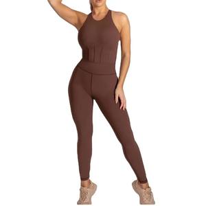 Top Quality Customized Women Brown Color Stretchable Leggings For Sale Women Yoga Leggings Pants Yoga <b>Tight</b> Leggings for Women - Product Image 1