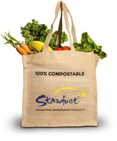 Sac fourre-tout en jute écologique de grande capacité de qualité supérieure avec logo personnalisé, deux poignées, unisexe