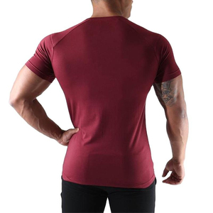 <b>Mens</b> Athletic Compression <b>Shirt</b> 230 GSM Polyester Spandex <b>Stretch</b> Gym Training Quick Dry Performance Knitted Polyester Slim Fit - Product Image 5