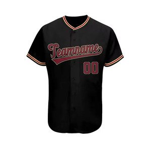 Uniforme de Béisbol Personalizado para Hombre, Jersey Negro con Nombre del Equipo 00, Bordado Tackle Twill, Corte Regular, para Todas las Temporadas, Uniforme de Béisbol Estadounidense - Product Image 3