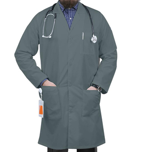 Blouses médicales unisexes professionnelles pour usage hospitalier, personnalisables, à manches longues, en tissu tricoté avec détection d'aiguilles - Product Image 1