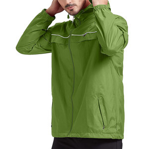 Veste coupe-vent pour homme, fermeture éclair intégrale, légère, respirante, veste de performance pour les voyages, la randonnée, le camping et les activités sportives - Product Image 1