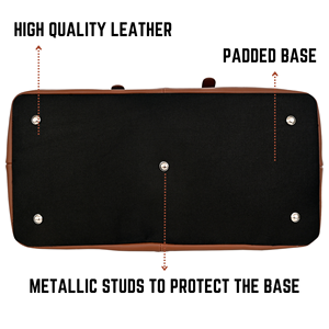 Sac de voyage pliable grande capacité en cuir véritable noir et toile, avec fermeture éclair en polyester, unisexe, pour week-end - Product Image 4