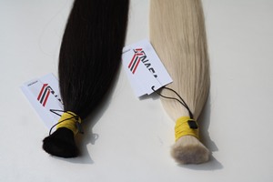 Extensions de cheveux en vrac de haute qualité au prix de gros 100 grammes 8 pouces Cheveux humains de couleur claire doublement étirés - Product Image 4