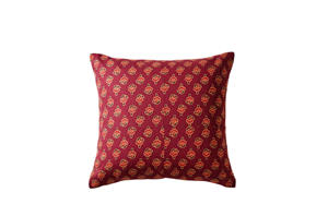 Funda de cojín de algodón grueso con estampado artesanal, diseño bohemio floral, hecha a mano y sostenible, con cremallera, para cojines decorativos. - Product Image 4